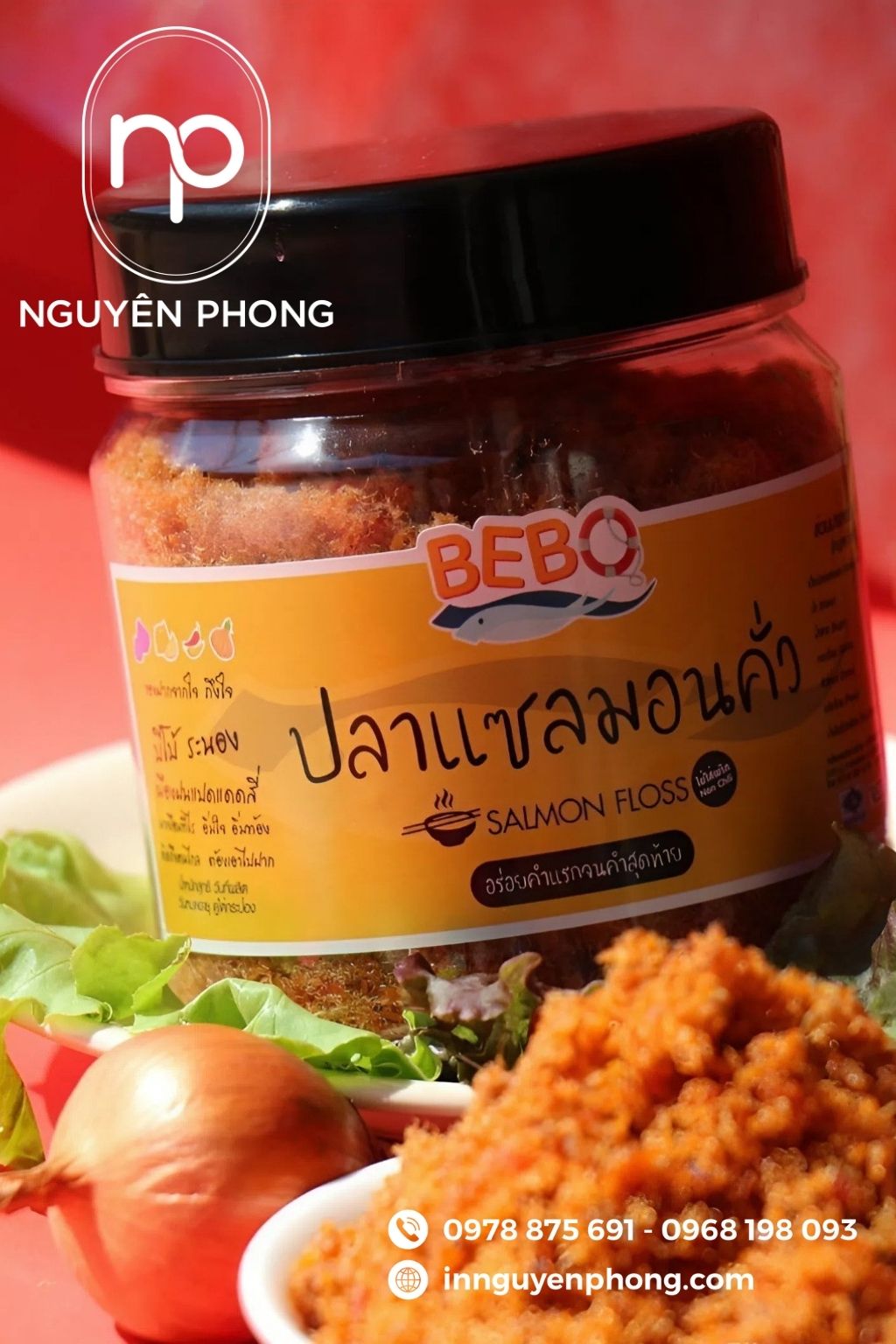 Mẫu tem nhãn ruốc cá hồi 